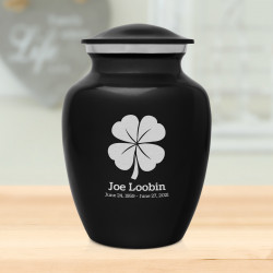 4 Leaf Clover Sharing Urn - Jet Black
