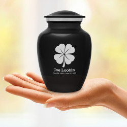 4 Leaf Clover Sharing Urn - Jet Black