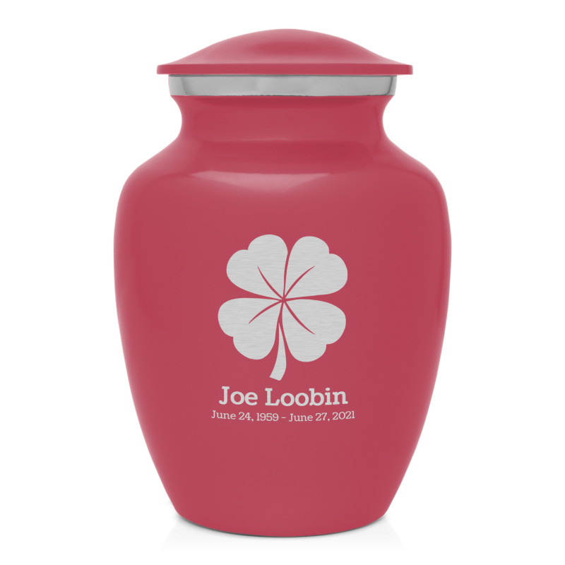 4 Leaf Clover Sharing Urn - Rose Pink
