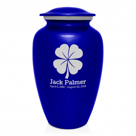 4 Leaf Clover Cremation Urn - Midnight Blue