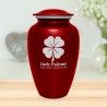 4 Leaf Clover Cremation Urn - Ruby Red
