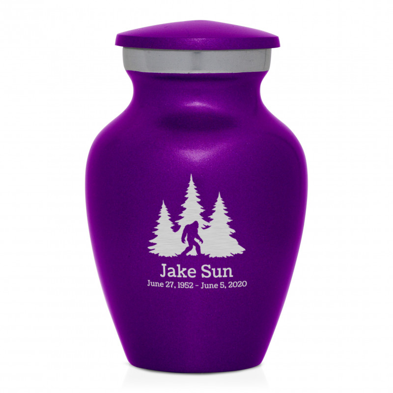 Sasquatch Keepsake Urn - Purple Luster