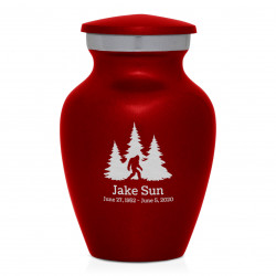 Sasquatch Keepsake Urn - Ruby Red