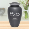 Extra Large Infinite Love Pet Cremation Urn - Gunmetal Gray