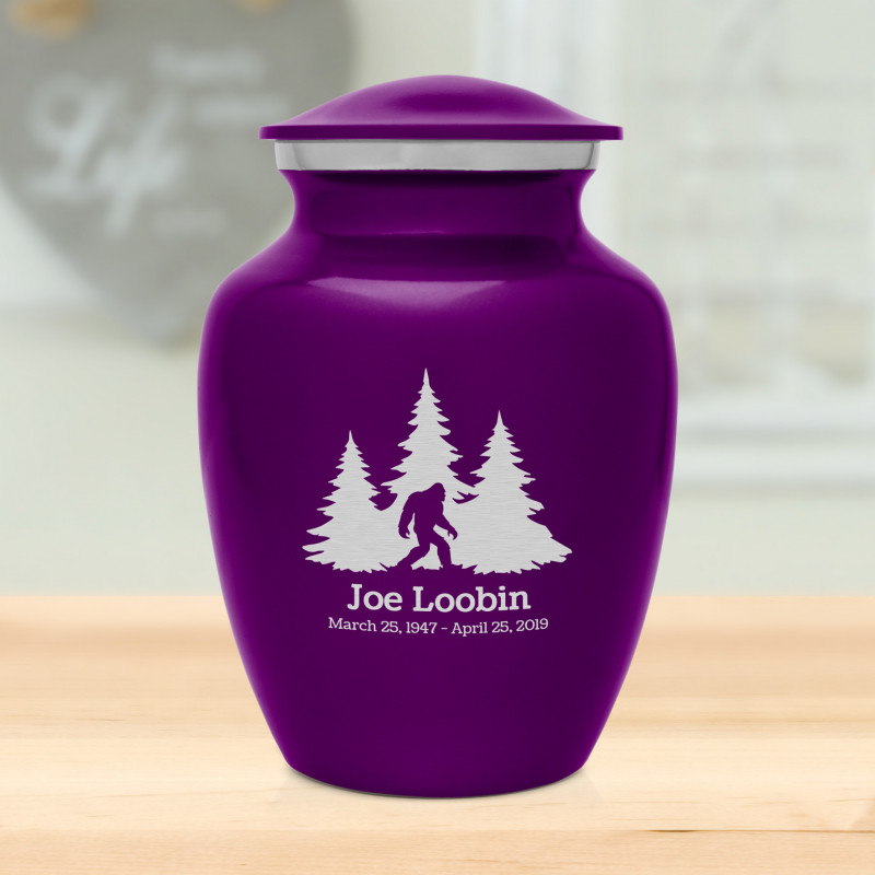 Sasquatch Sharing Urn - Purple Luster