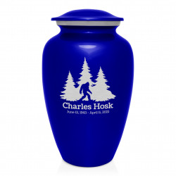 Sasquatch Cremation Urn - Midnight Blue
