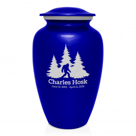 Sasquatch Cremation Urn - Midnight Blue
