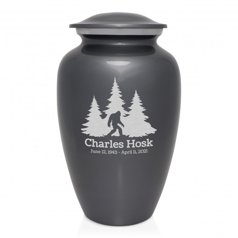 Sasquatch Cremation Urn - Gunmetal Gray