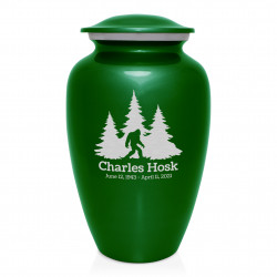 Sasquatch Cremation Urn - Shamrock Green