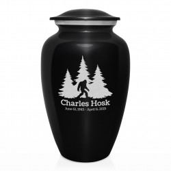 Sasquatch Cremation Urn - Jet Black