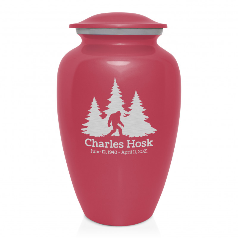 Sasquatch Cremation Urn - Rose Pink
