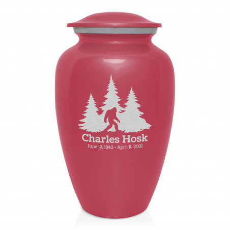 Sasquatch Cremation Urn - Rose Pink