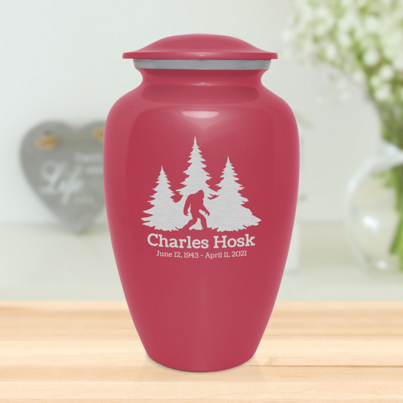 Sasquatch Cremation Urn - Rose Pink