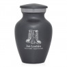 Veteran Combat Boots Keepsake Urn - Gunmetal Gray