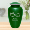 Extra Large Infinite Love Pet Cremation Urn - Shamrock Green