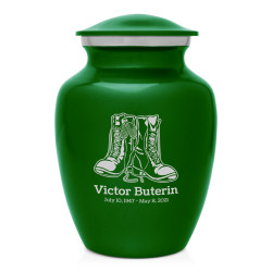 Veteran Combat Boots Sharing Urn - Shamrock Green