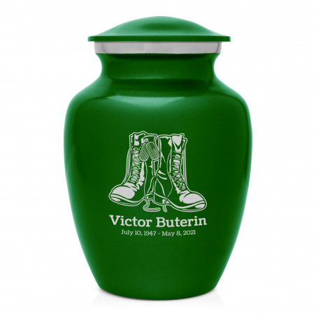 Veteran Combat Boots Sharing Urn - Shamrock Green