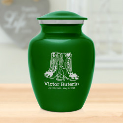 Veteran Combat Boots Sharing Urn - Shamrock Green