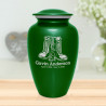 Veteran Combat Boots Cremation Urn - Shamrock Green