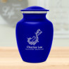 Flowered Electric Guitar Sharing Urn - Midnight Blue