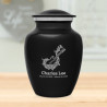 Flowered Electric Guitar Sharing Urn - Jet Black