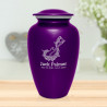 Flowered Electric Guitar Cremation Urn - Purple Luster