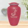 Flowered Electric Guitar Cremation Urn - Rose Pink
