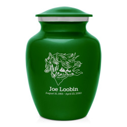 Running Horses Sharing Urn - Shamrock Green