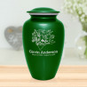Running Horses Cremation Urn - Shamrock Green