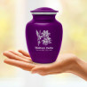 Hummingbird Flowers Sharing Urn - Purple Luster