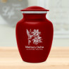 Hummingbird Flowers Sharing Urn - Ruby Red