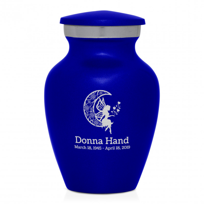 Fairy In the Moon Keepsake Urn - Midnight Blue