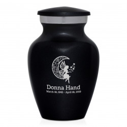 Fairy In the Moon Keepsake Urn - Jet Black