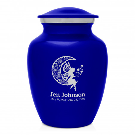 Fairy In the Moon Sharing Urn - Midnight Blue