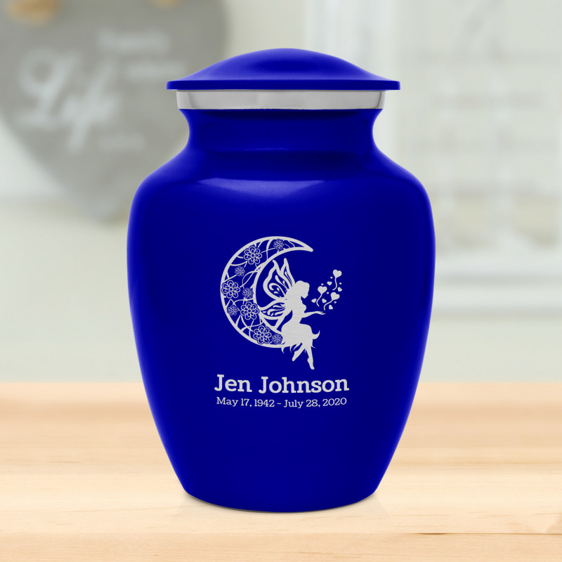 Fairy In the Moon Sharing Urn - Midnight Blue