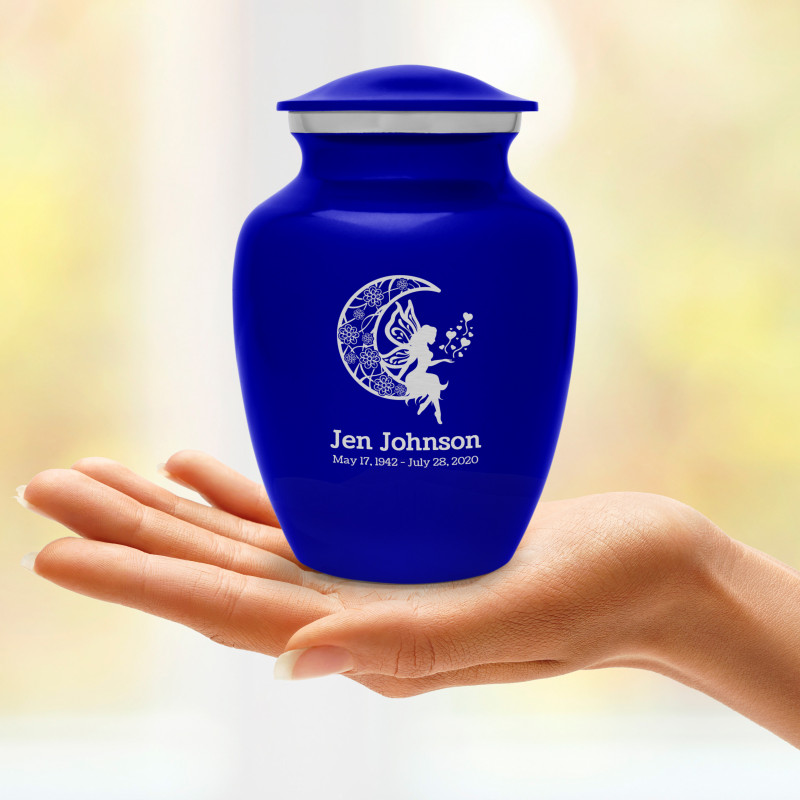 Fairy In the Moon Sharing Urn - Midnight Blue