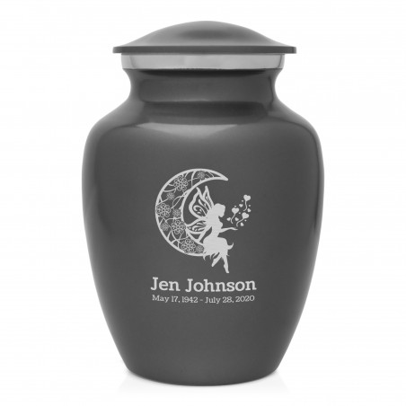 Fairy In the Moon Sharing Urn - Gunmetal Gray