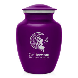 Fairy In the Moon Sharing Urn - Purple Luster