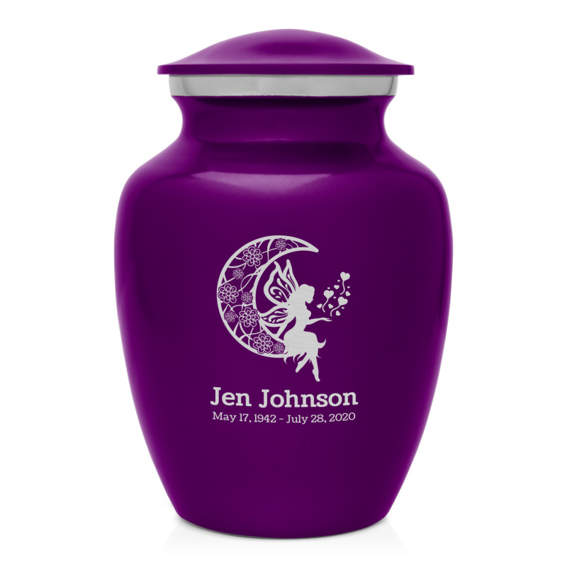 Fairy In the Moon Sharing Urn - Purple Luster