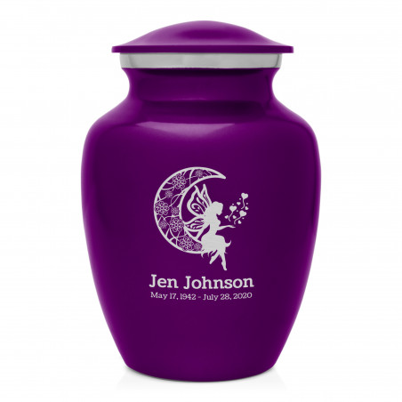 Fairy In the Moon Sharing Urn - Purple Luster