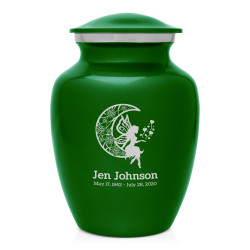 Fairy In the Moon Sharing Urn - Shamrock Green