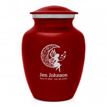 Fairy In the Moon Sharing Urn - Ruby Red