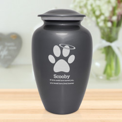 Extra Large Angel Paw Pet Cremation Urn - Gunmetal Gray