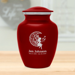 Fairy In the Moon Sharing Urn - Ruby Red