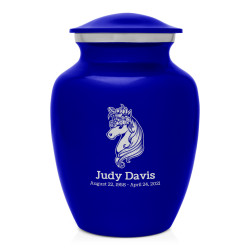 Floral Unicorn Sharing Urn - Midnight Blue