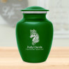 Floral Unicorn Sharing Urn - Shamrock Green