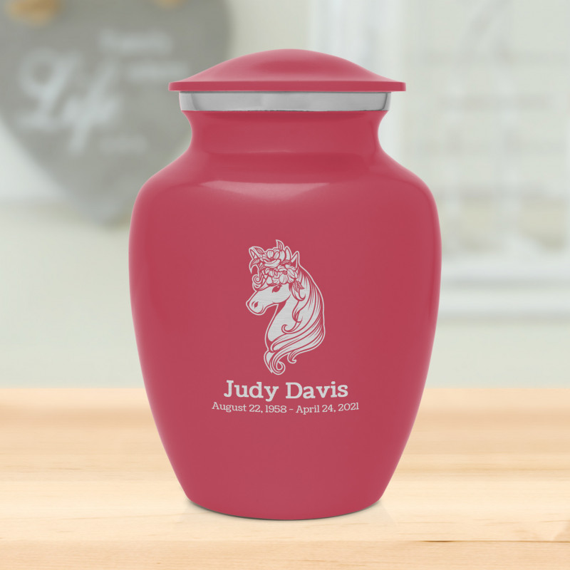 Floral Unicorn Sharing Urn - Rose Pink