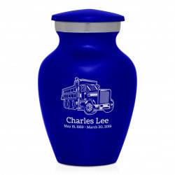 Dumping Truck Keepsake Urn - Midnight Blue