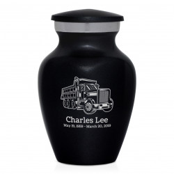 Dumping Truck Keepsake Urn - Jet Black