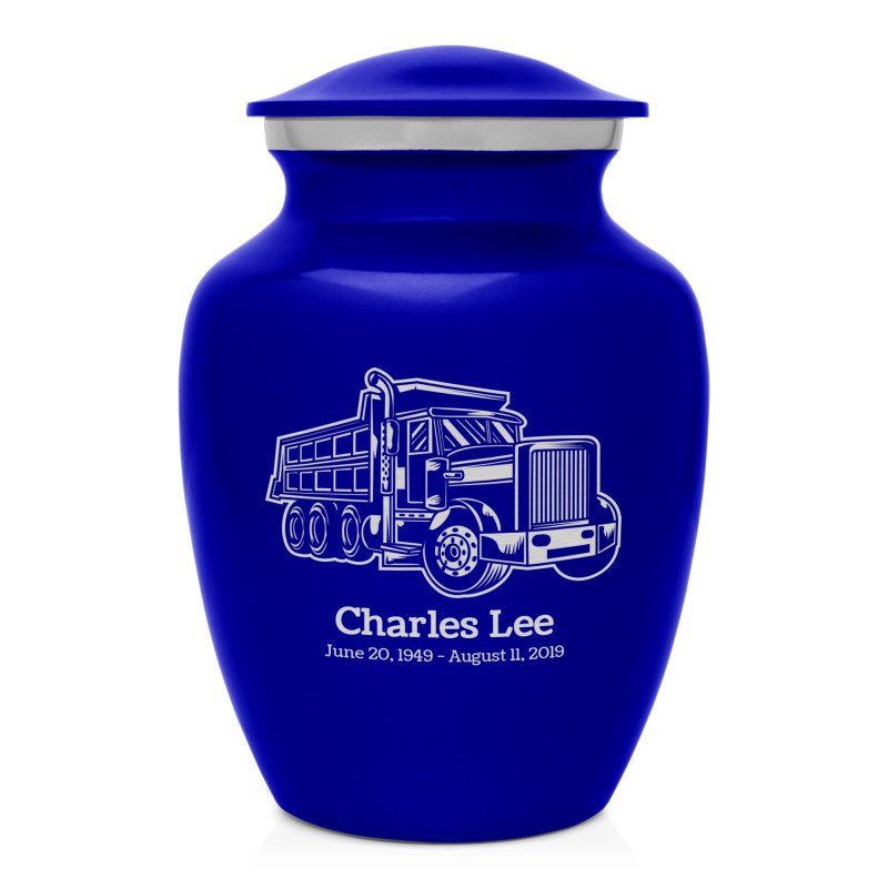 Dumping Truck Sharing Urn - Midnight Blue